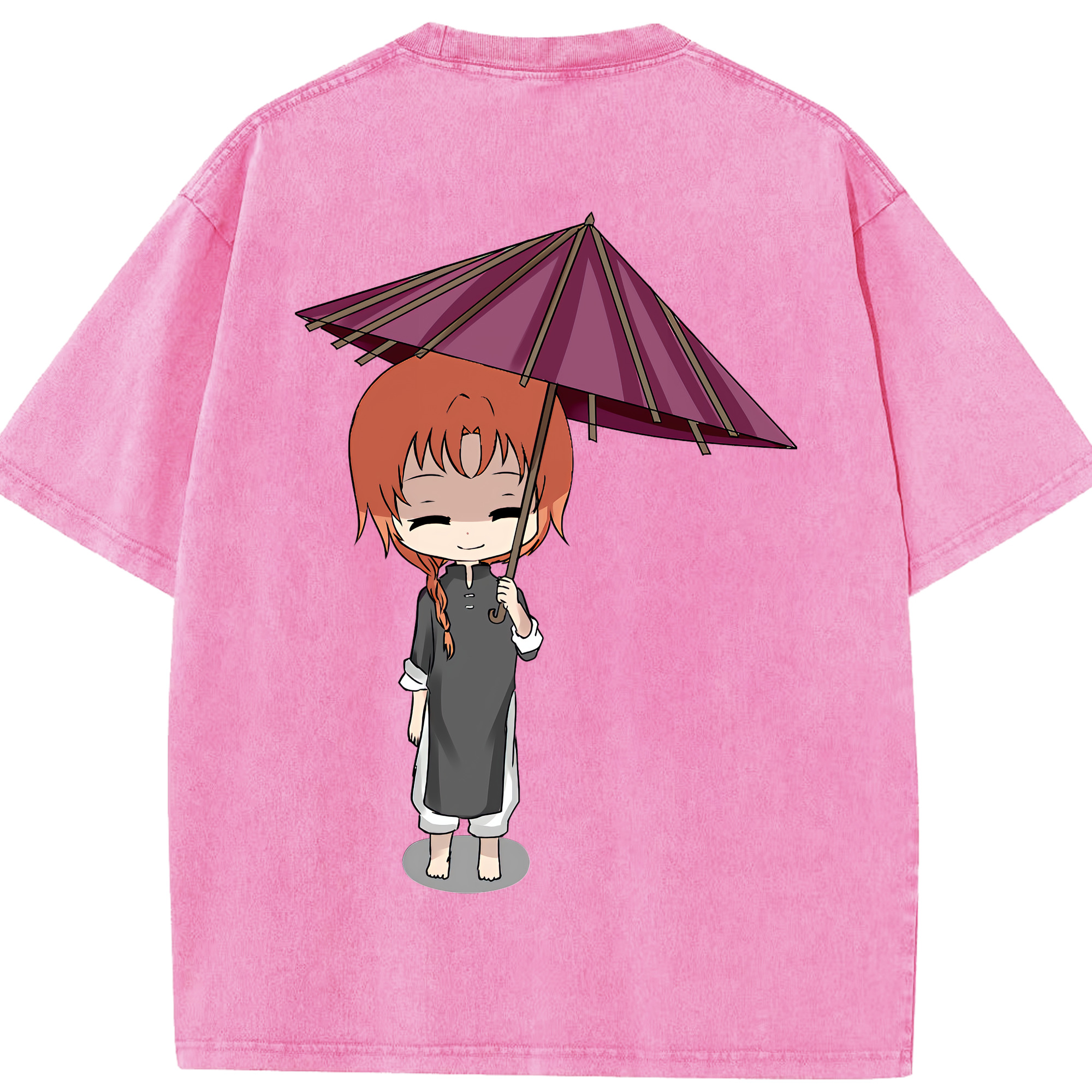 （画像用） ぎんたま 坂田銀時（さかたぎんとき） 神楽 志村新八（しむら しんぱち） GINTAMA Sakata Gintoki Kagura Shimura Shinpachi 綿100% ヴィンテージ風 半袖Tシャツ（背面プリント）